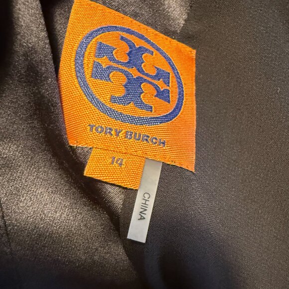 Tory Burch Black White Lace Daphne Beaded Buttoned Dress, SZ 14 - Picture 9 of 9